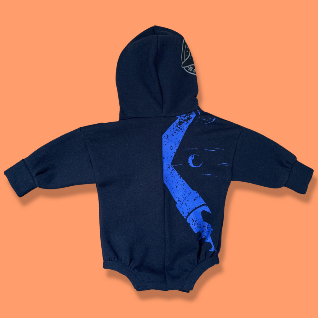 UPCYCLED X-Files LS Hooded Romper 3-6M