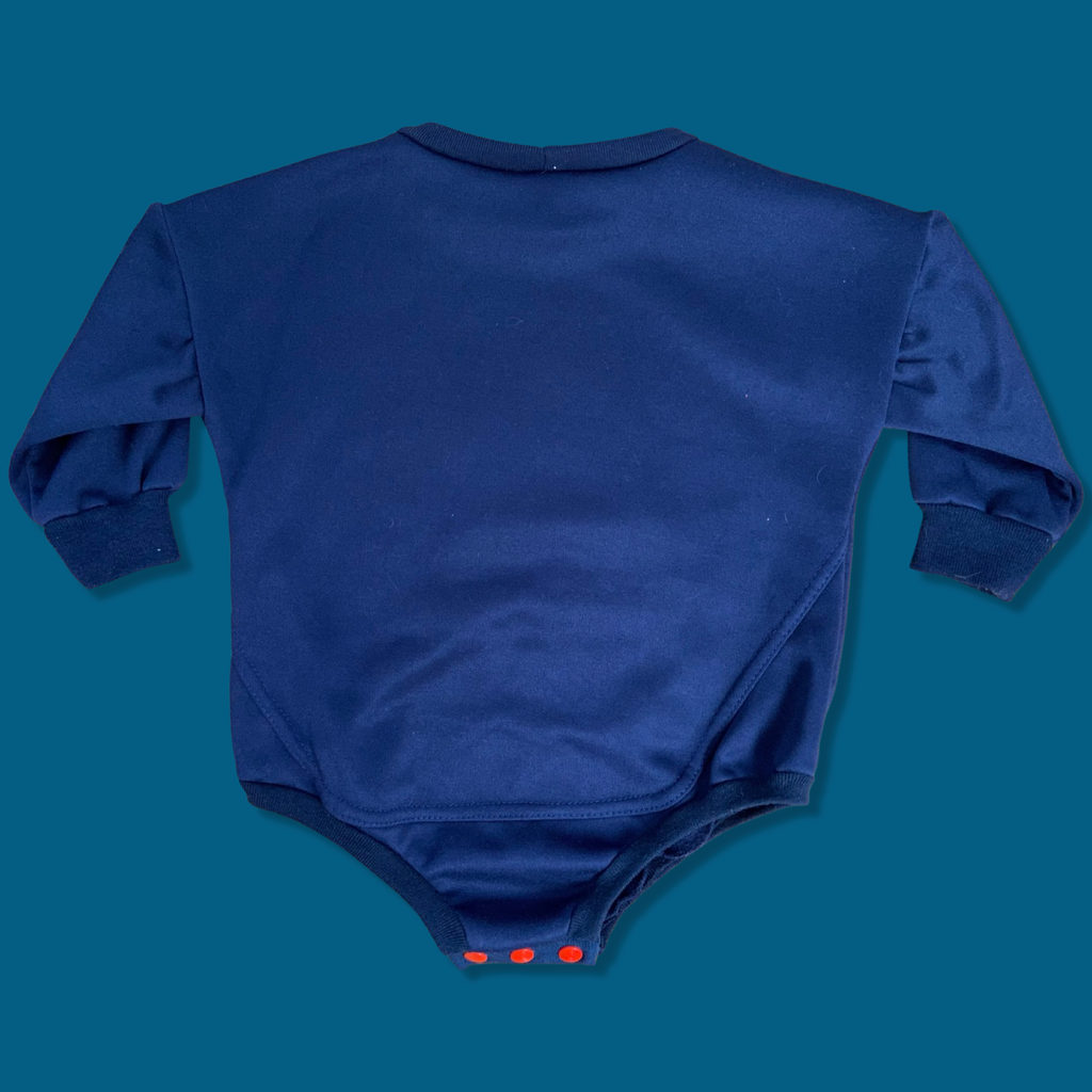 UPCYCLED Cooperstown LS Crewneck Romper 18-24M